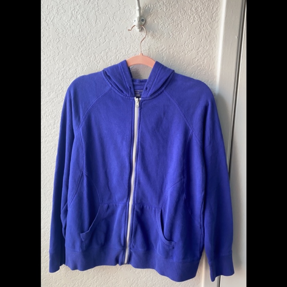 XL Tek Gear zip up hoodie in blue/purple